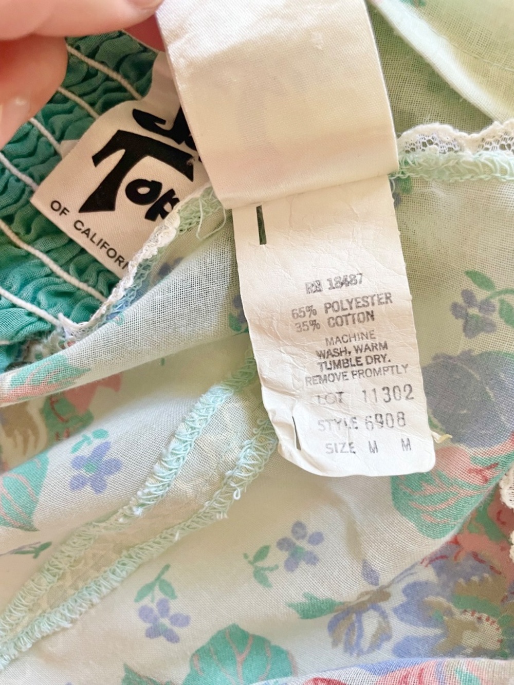 Vintage 70s Just Tops Floral Two Piece Set - Picture 9 of 9